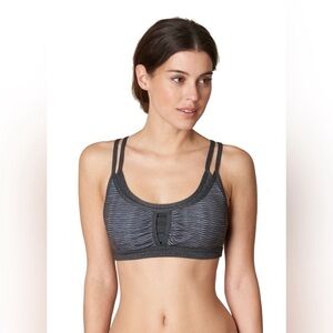 Prana Women's Striped Gray Sports Bra
